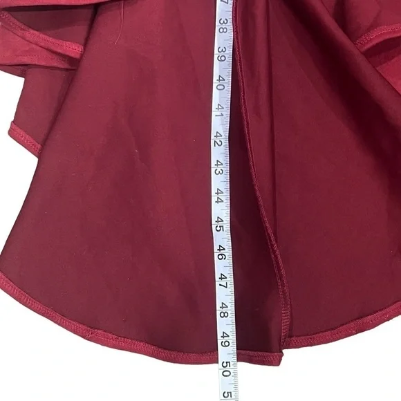 NWT Fashion Nova Wine La Flamenca High Low Ruffled Dress Size XS Women’s - Picture 9 of 10